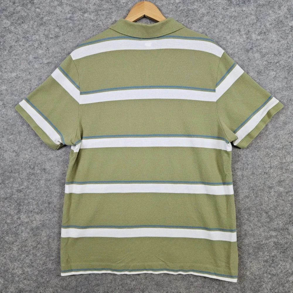 Banana Republic Men's Polo Shirt Size XL 100% Cotton Multicolor Stripes‎ SPOT